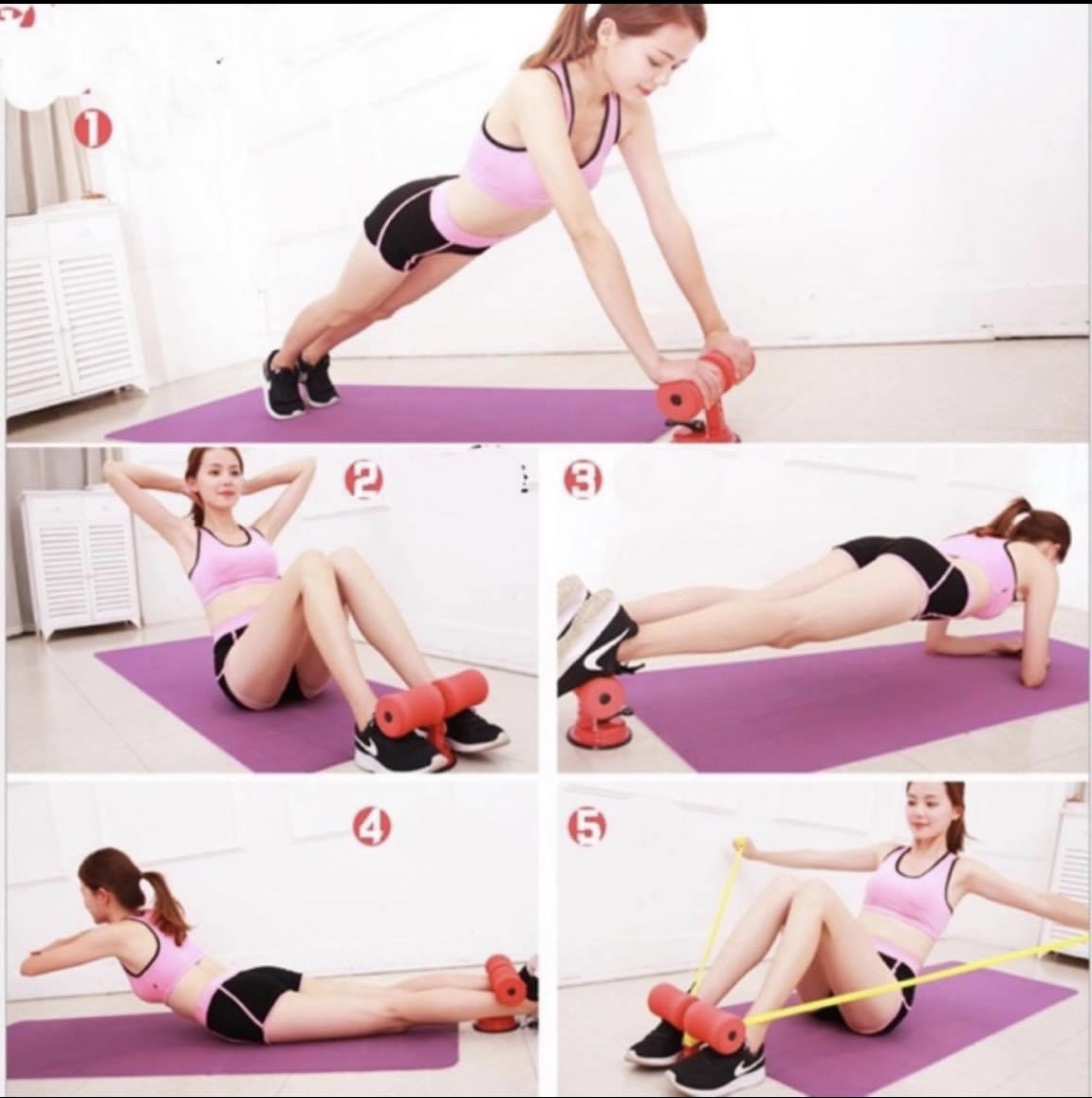 Đế Hút Chân Không Tập Bụng Cao Cấp - Có thể tập luyện với nhiều bài tập khác nhau nhờ có đế hút chân không