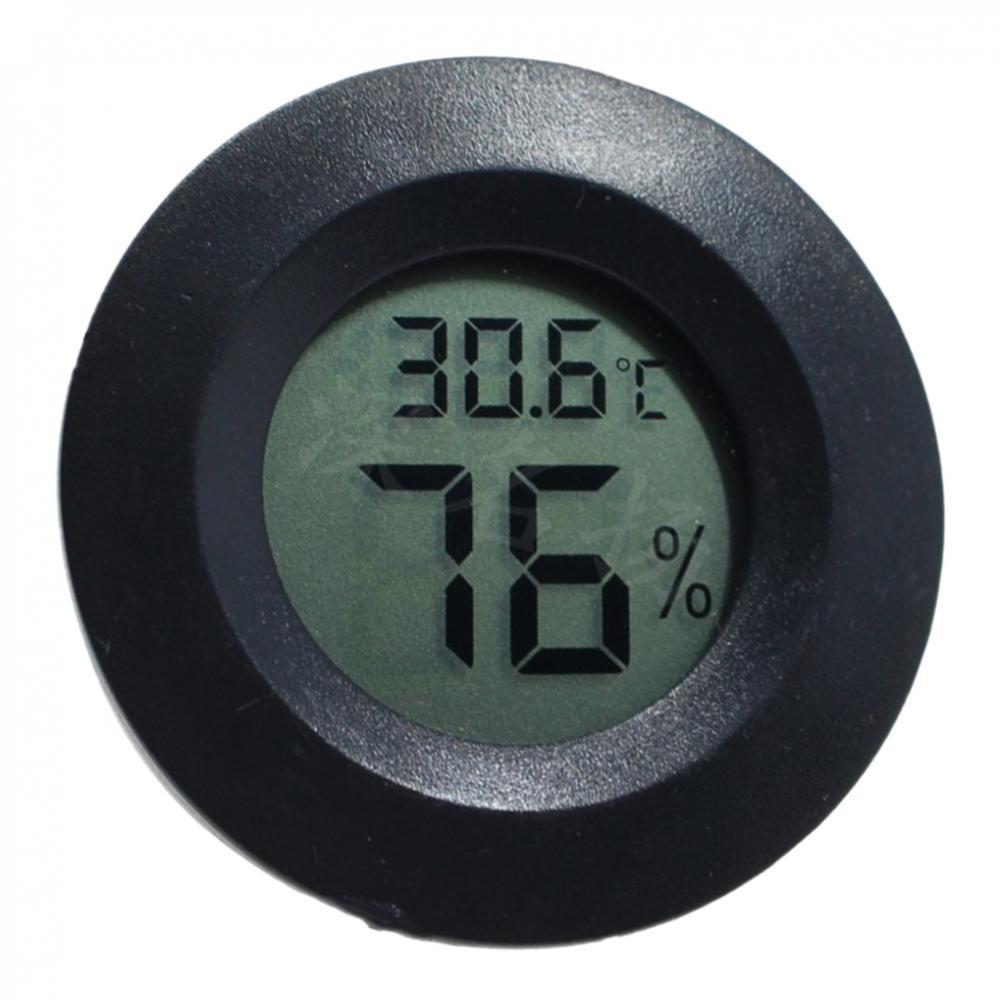 4x Mini Round Digital Humidity Tank Hydrometer Thermometer for Reptile Amphibian