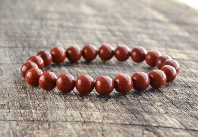 Vòng tay phong thủy đá Jasper đỏ tự nhiên