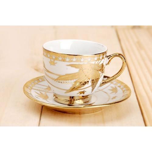 Bộ tách trà nhũ vàng 1 ấm 6 tách siêu đẹp