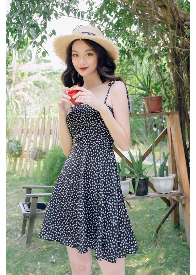 Đầm hoa nhí 2 dây