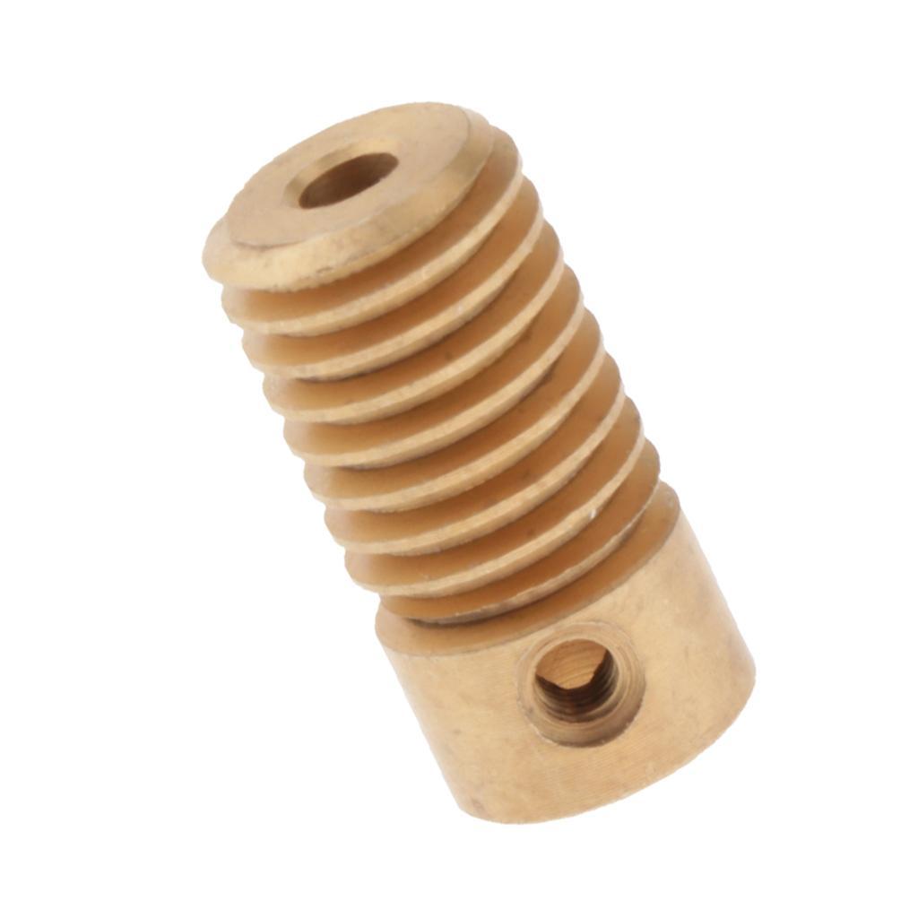 Brass Worm Gear Wheel Worm Gear Shaft Kits 0.5 Modulus