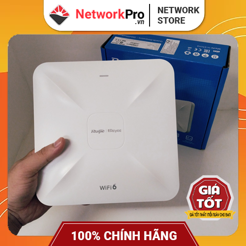 Bộ Phát WiFi Ruijie RG-RAP2260 (G) Wi-Fi 6 Hàng Chính Hãng – Tốc Độ 1775Mbps, Hỗ Trợ +100 User (Hàng Chính Hãng)