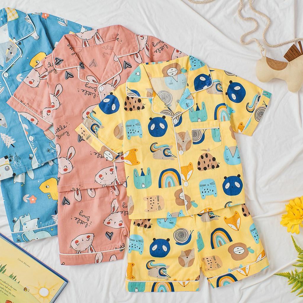 Bộ Pijama cộc tay Cho Bé trai , bé gái - chất liệu cotton thoáng mát BR21002 - MAGICKIDS