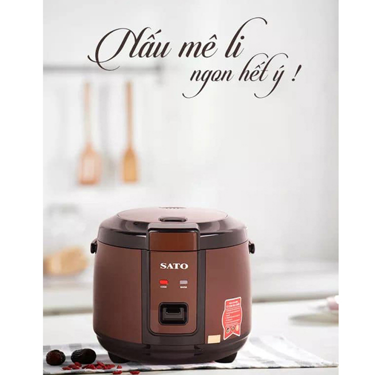 Nồi cơm điện Việt Nhật SATO 18F051/18F052 cao cấp quai sách dung tích 1.8L - Hàng chính hãng SATO