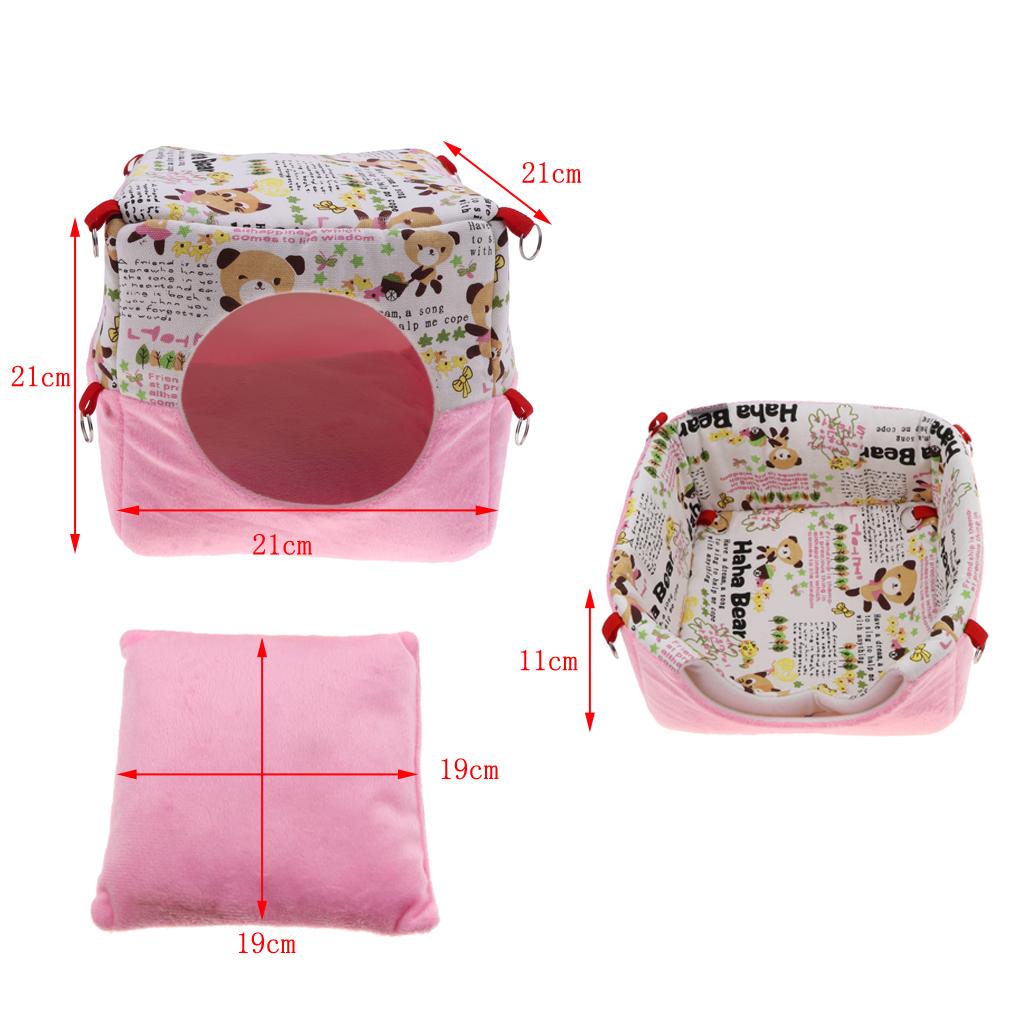 Dual Use Hammock Sofa for Rat Hamster Squirrel Hanging Bed Toy House Nest