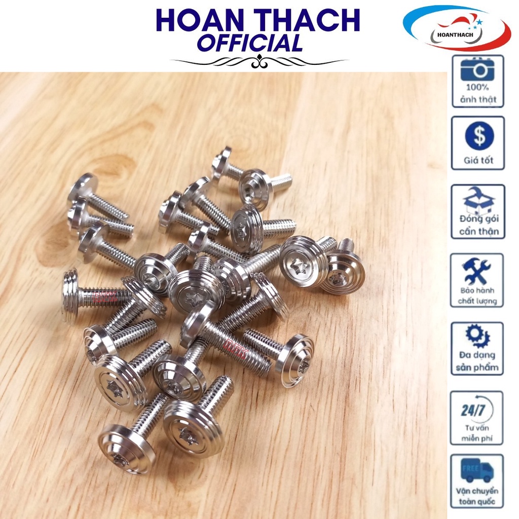 Bộ Ốc Áo Mẫu Thái Inox 304 cho xe máy Sonic (24 con), HOANTHACH SP017374