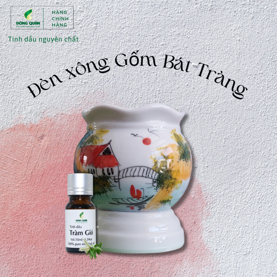 Đèn Xông Gốm Bát Tràng Chất Liệu Gốm Cao Cấp Sử Dụng Bằng Cắm Điện (Gửi Hàng Ngẫu Nhiên) - Tặng 1 Chai Tinh Dầu 10ML