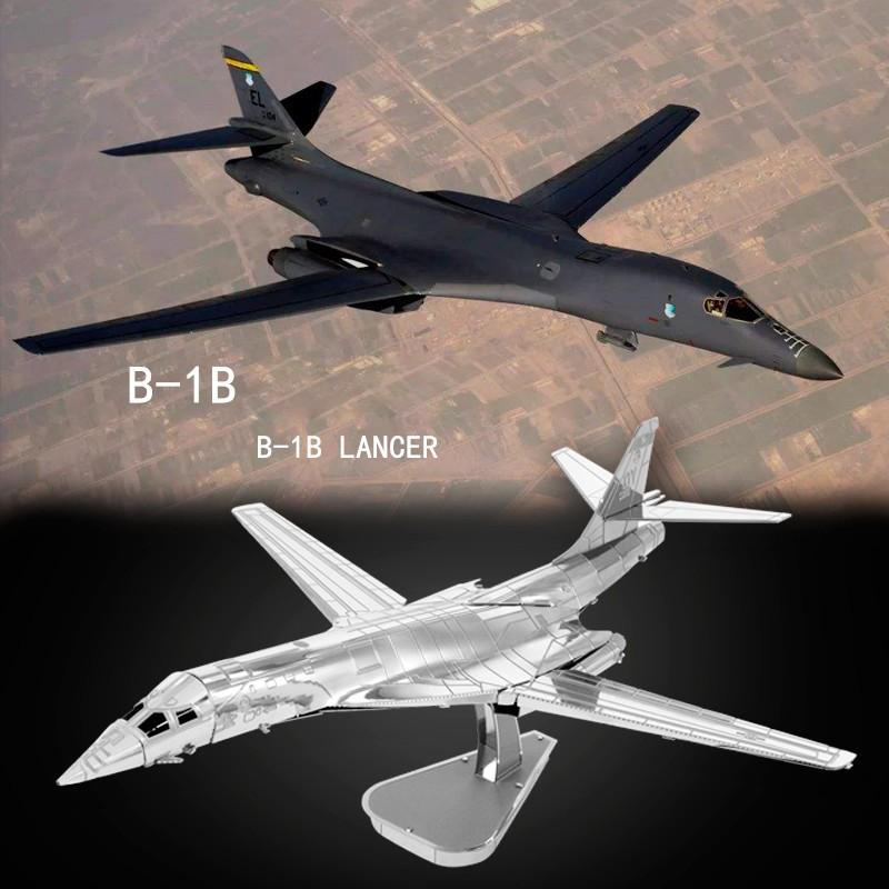 Mô hình lắp ghép 3d kim loại máy bay ném bom Rockwell B-1 Lancer