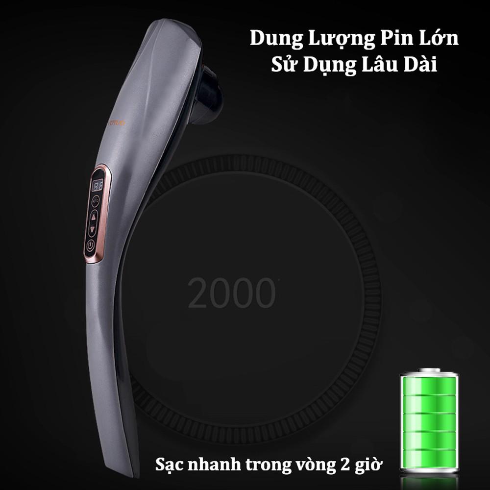 Máy Đấm Lưng Massage Cầm Tay Sạc Pin Không Dây 6 Đầu Phiên Bản Mới Nhất 2021