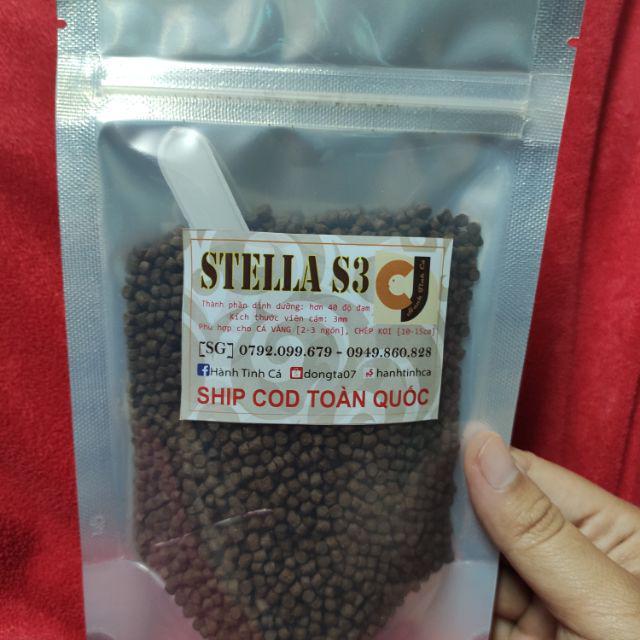 Túi zip 100gram Cám Stella S3/Stella S5/ Stella S7 cho cá VÀNG, LA HÁN, CHÉP, KOI