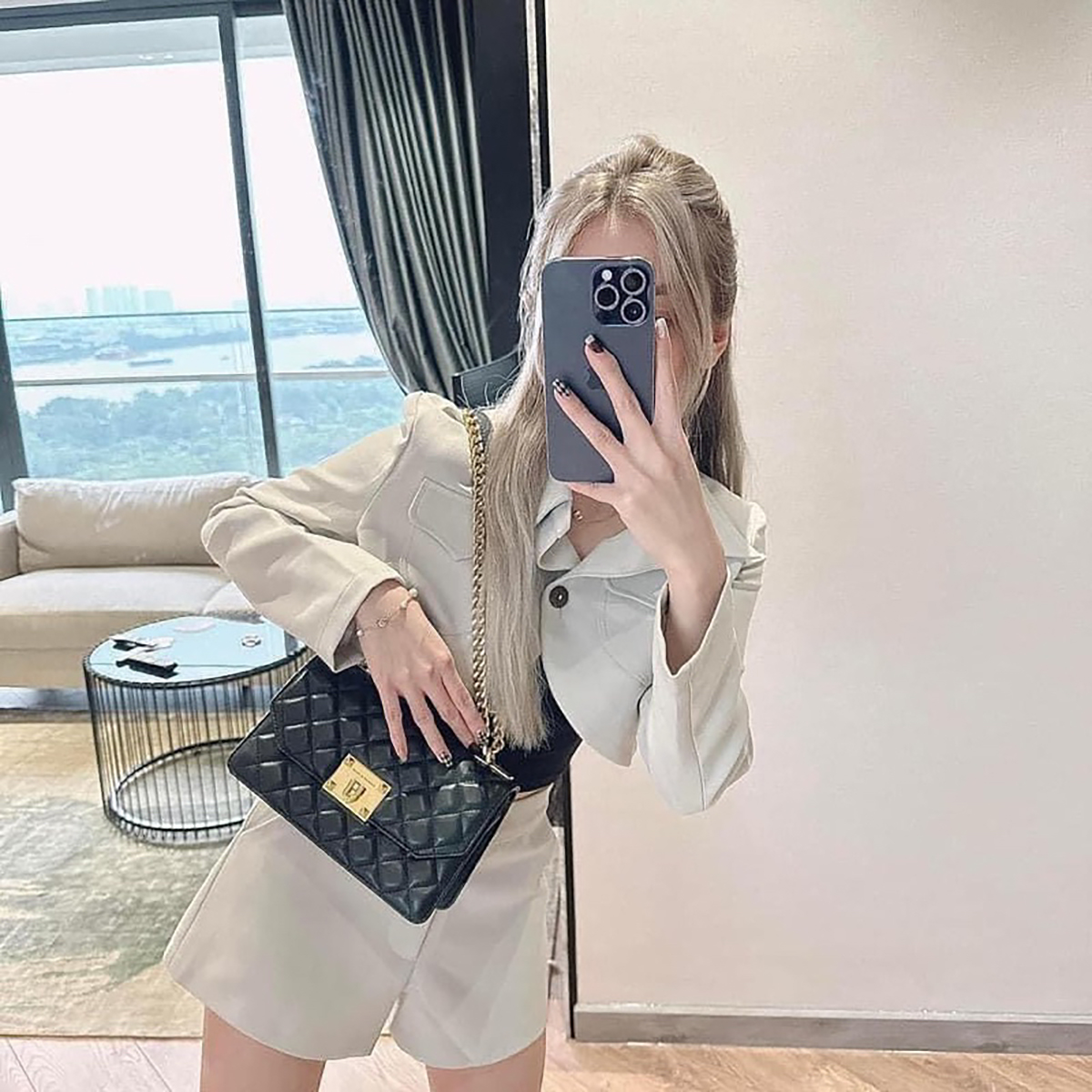 Túi đeo chéo, túi xách nữ khoá gập trần trám ZuCi A34 size 22cm da mềm đẹp sang trọng, cá tính cho nữ loại đẹp xuất dư