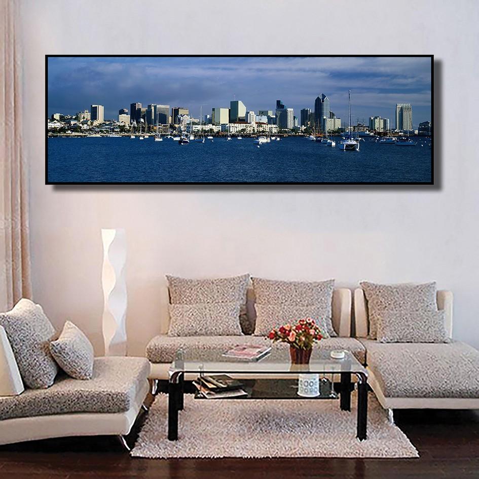 Tranh trang trí - tranh treo tường canvas khổ lớn 50x150cm