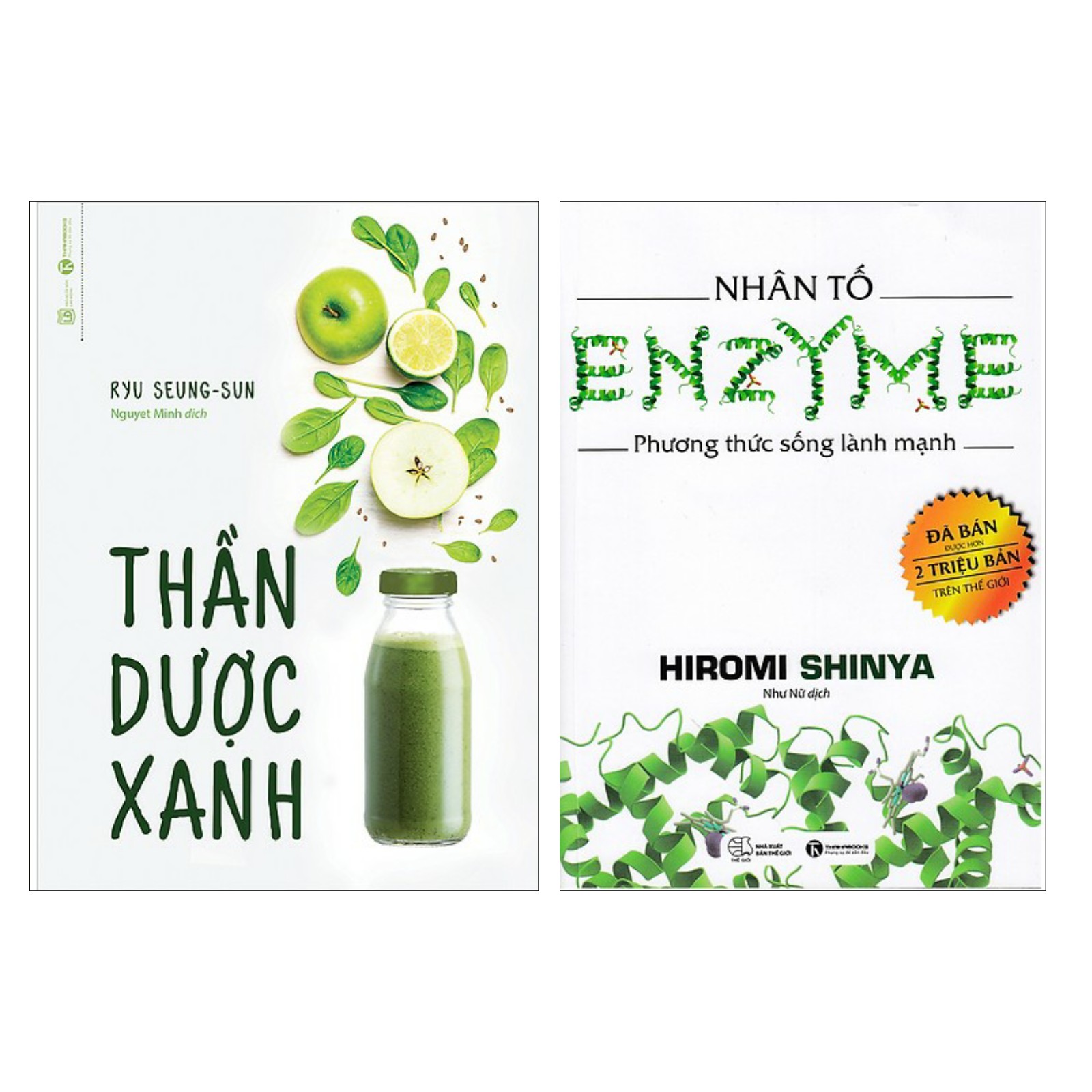 Combo 2 Cuốn Sách Bí Quyết Sống Khỏe: Thần Dược Xanh + Nhân Tố Enzyme - Phương Thức Sống Lành Mạnh ( Bộ Sách Y Học Cực Hay / Tặng Kèm Bookmark Happy Life)