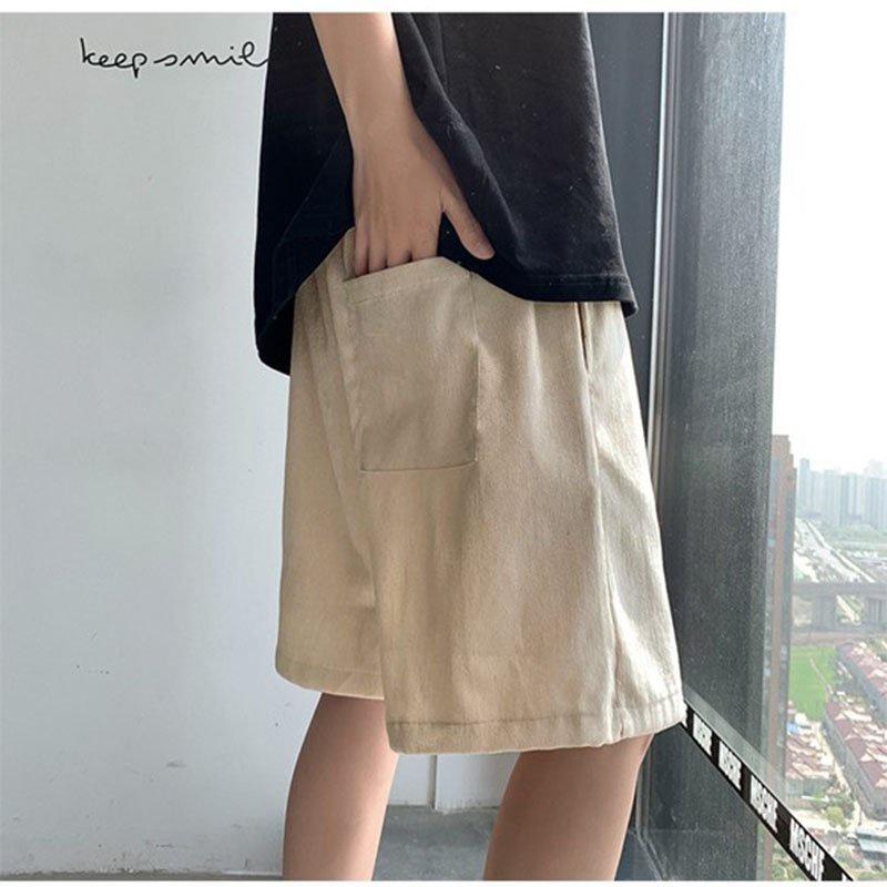 Quần Short tâm nhung trơn thể thao nam nữ - Sọt Lững Kiểu Dáng Thể Thao Unisex ba Màu Đen, nâu,kem 02x