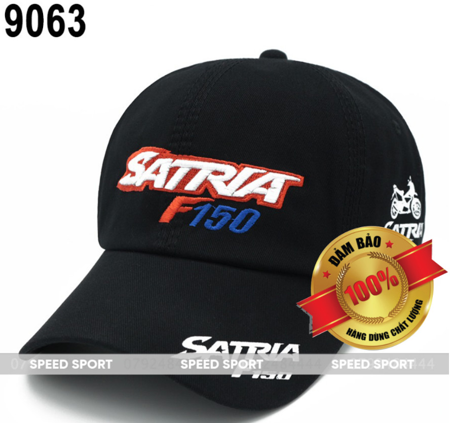 NÓN KẾT XE, NÓN KIỆU XE, NÓN THÊU LOGO XE SATRIA F150 - CÁ TÍNH - VẢI KAKI BỀN , ĐẸP - THÍCH HỢP CHO CẢ NAM VÀ NỮ- SATRA03 thích hợp việc đi phượt, đi bão cùng bạn bè, người yêu hay kể cả theo nhóm!