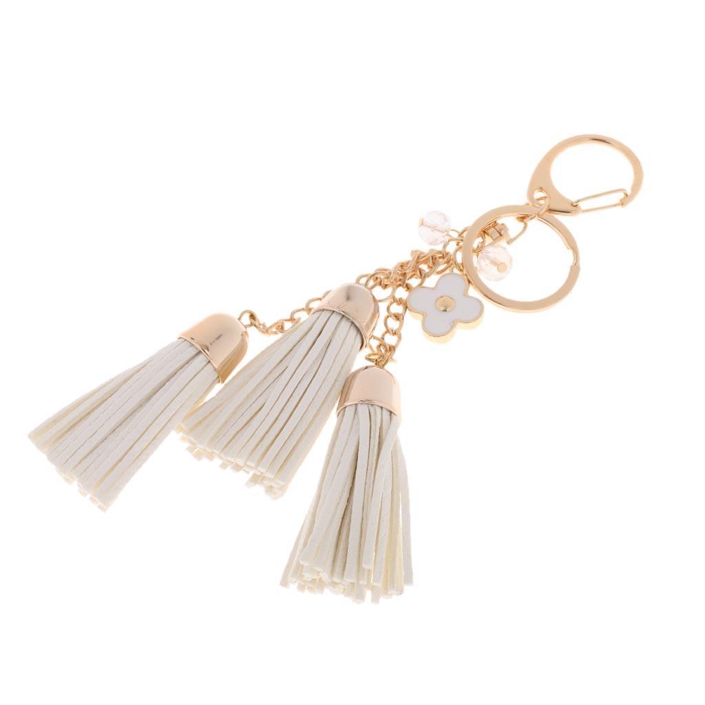 Fashion Bag Faux Leather Tassel Pendant Accessory Purse Decor Charm Keychain