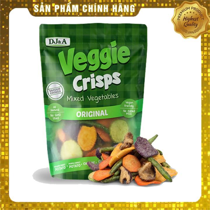 Rau củ sấy giòn ăn liền vị truyền thống DJ&A 90g -Phù hợp ăn chay - New Veggie Mix - DJ&A Veggie Crisps