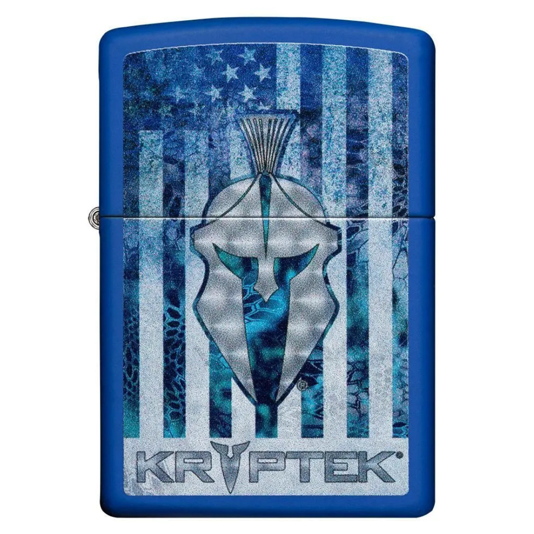 Zippo Kryptek Mũ Chiến Binh Spartan - Bật Lửa Zippo Mỹ Màu Xanh Blue Rằn Ri Cực Ngầu, Quà Tặng Cho Nam (Bảo Hành Trọn Đời)