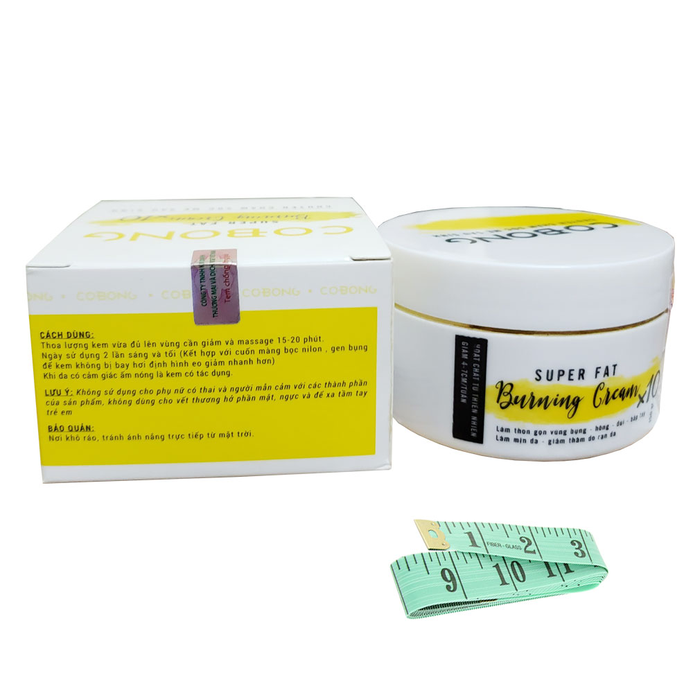 Kem tan mỡ Cô Bông 150g tặng thước dây Super Fast Burning Cream