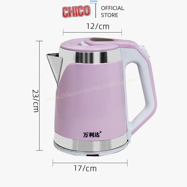 Ấm siêu tốc đun nước Misushita 2.5L công suất 1500W, Ấm đun siêu tốc 3 lớp cách nhiệt hàng chất lượng cao