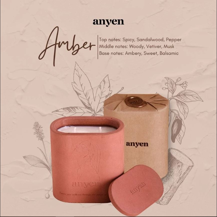 Nến thơm - Amber (Scent of Warm Amber) - ANYEN CANDLE