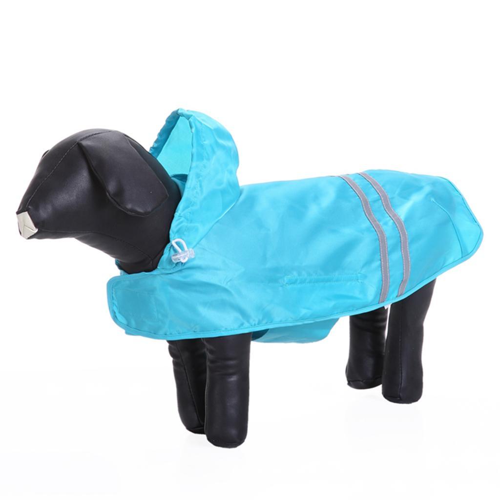 Dog Pet Waterproof Reflective Raincoat Hoodie Apparel Clothes