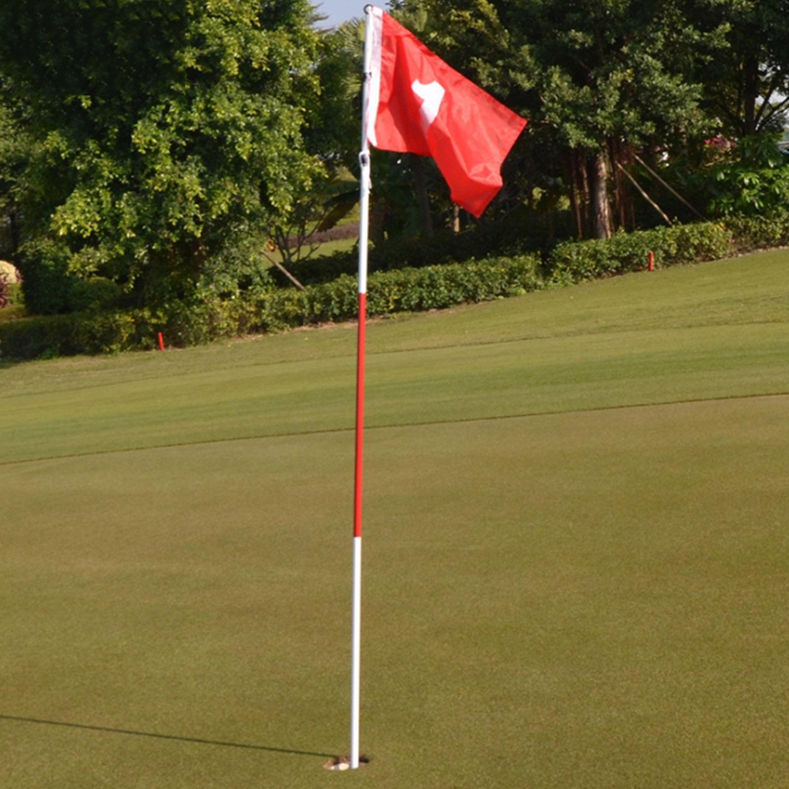 Golf Flagsticks Set Golf Practice Hole Cup Putting Green Flag Golf Pin Flags