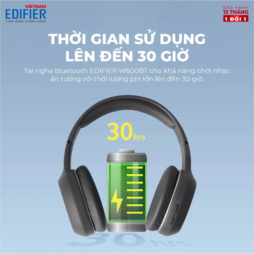 Tai nghe Bluetooth 5.1 EDIFIER W600BT - 30h Playtime - Thích hợp chơi game, học tập và làm việc trực tuyến (online) - Hàng chính hãng