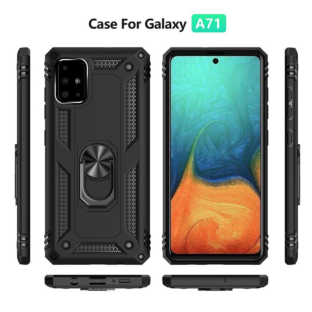 Ốp lưng cho Samsung A71 chống sốc 2 lớp kèm nhẫn iring làm giá đỡ