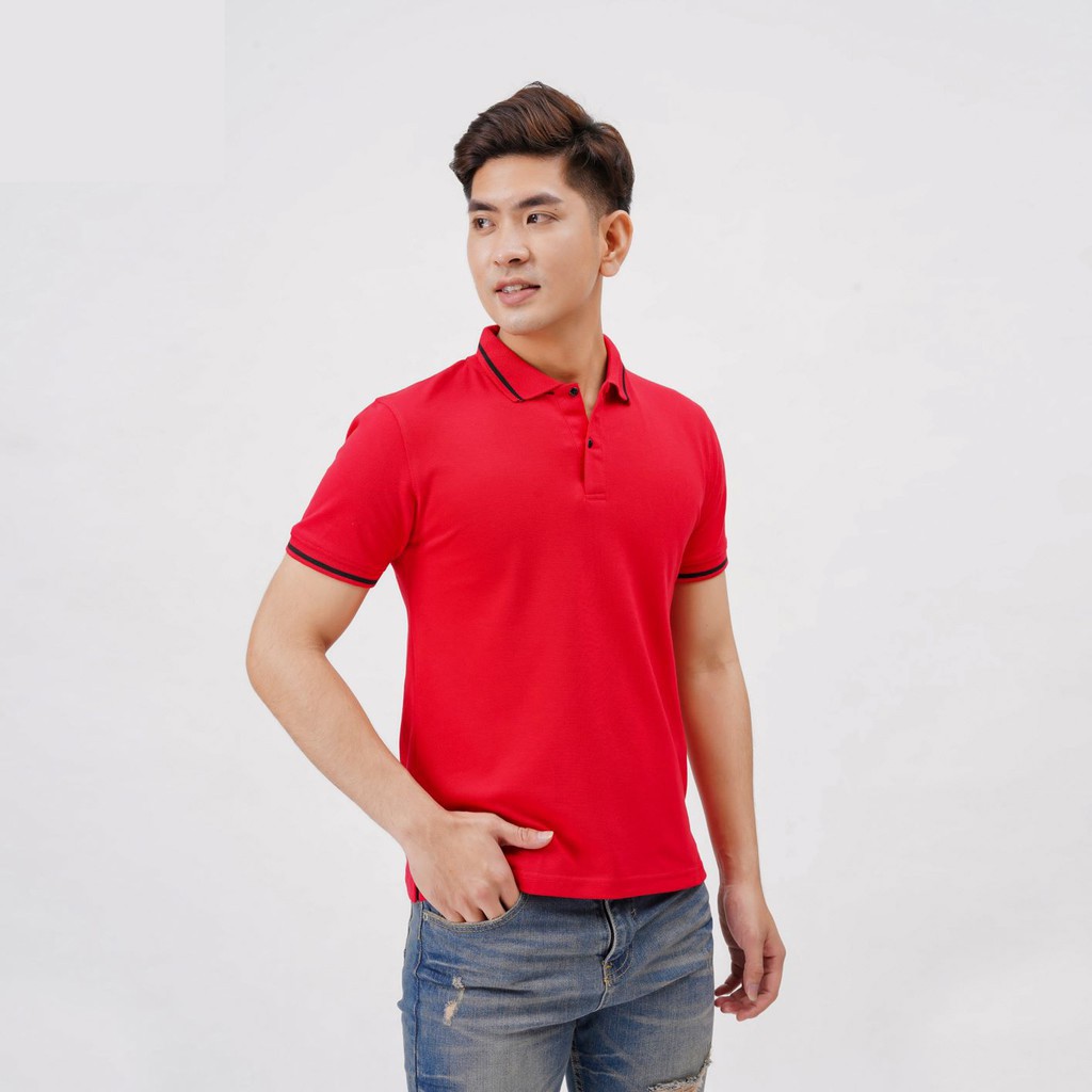 Áo Thun POLO Nam Ngắn tay có cổ Vải Lacos Cao Cấp Mềm, Co giãn