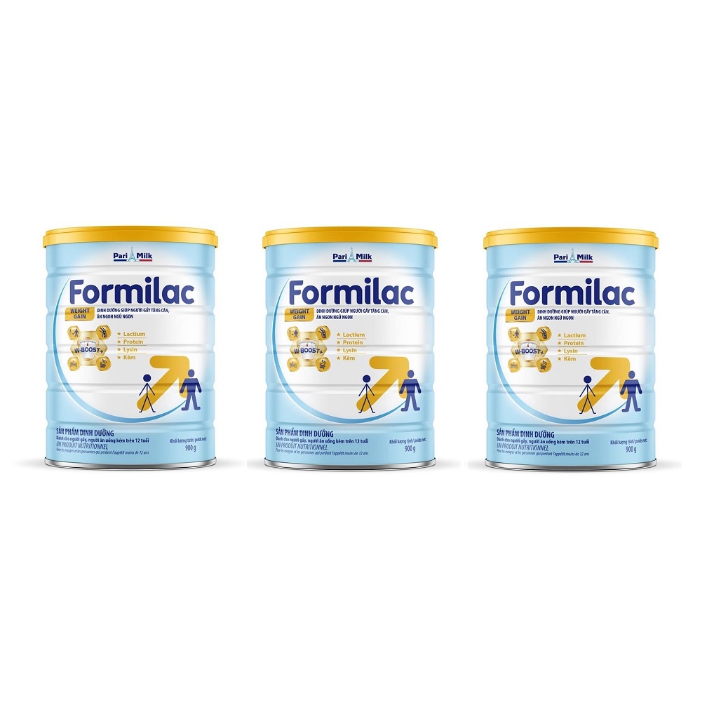 Bộ 3 Lon Sữa bột Formilac WEIGHT GAIN - 900g
