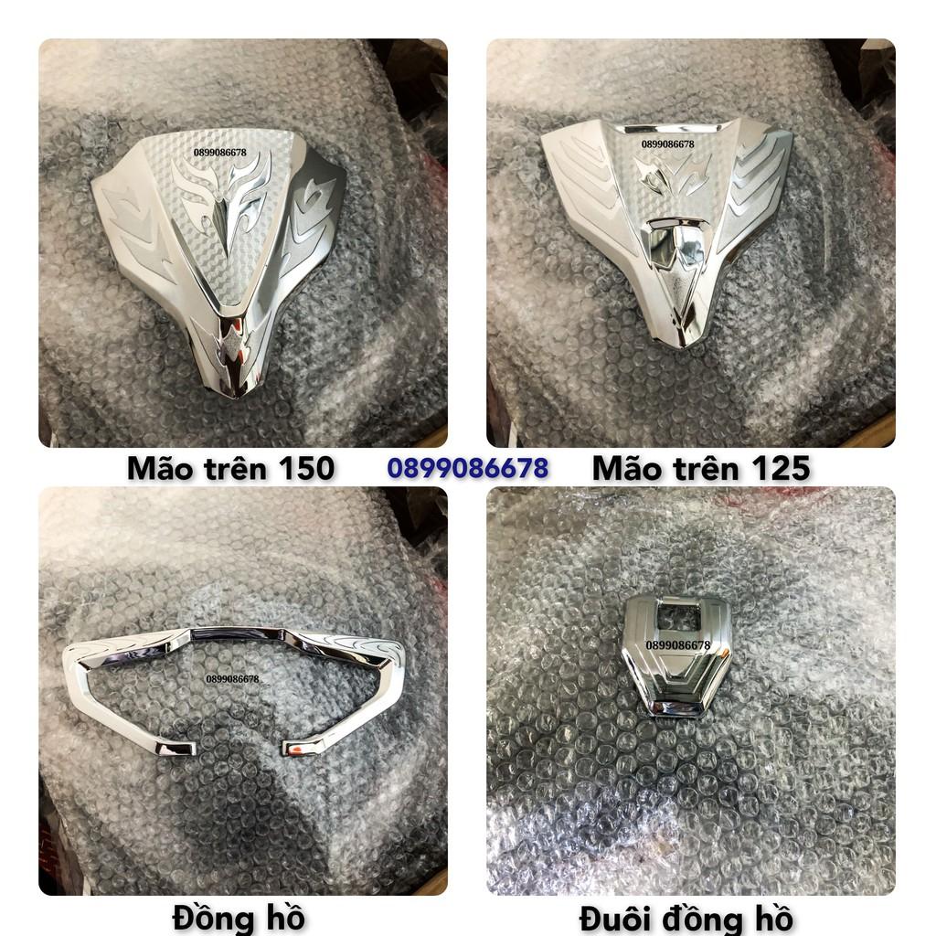Phụ kiện Dành Cho AirBlade 125/150 2020, 2021 - Crom - Pô E, Che Pô, Quạt Gió, Lốc Máy, Ốp Hông, Tay Xách, Thảm Chân