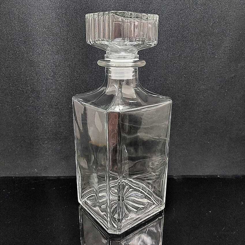 Bình Đựng Rượu Thủy Tinh 1 Lít cao cấp mẫu vuông trơn – Vỏ Chai Rượu Đẹp 1000ML - Chai Đựng Rượu Thủy Tinh chưng bàn ăn sang trọng