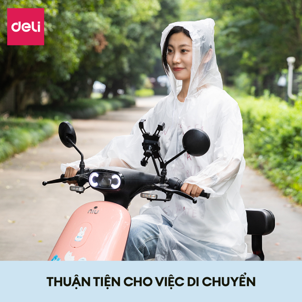 Áo Mưa 1 Người Trong Suốt Eva Deli - Siêu Dày Chống Thấm Nước Cho Mưa To Phong Cách Thời Trang Nhiều Màu Sắc Tươi Trẻ, Phù Hợp Cho Cả Nam Nữ