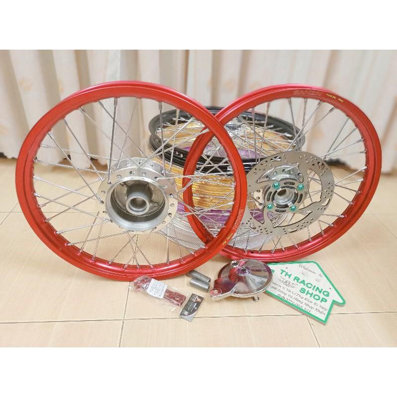 BÁNH CĂM CHO XE WAVE 1 ĐĨA TRƯỚC ĐÙM MA CROM NIỀNG BANZAI CÓ NHIỀU MÀU TẶNG KÈM ỐC G5 ĐĨA KIỂU KÈM MÁ ĐÙM SAU ĐÃ RÚT CĂM SẢN