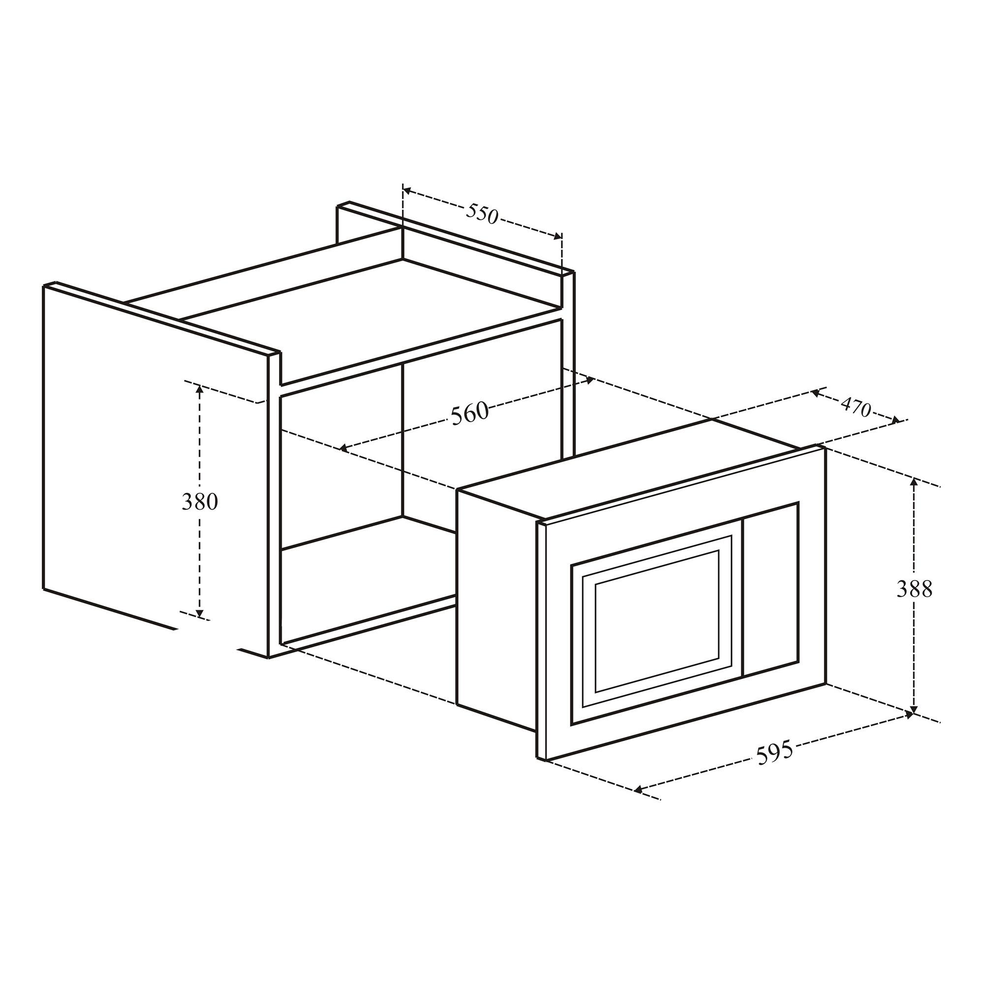 Lò vi sóng âm tủ KAFF KF-MC34L - Hàng chính hãng