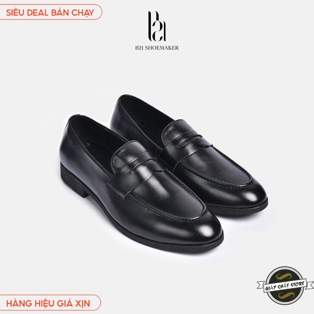 Giày Lười Nam Da Pu Công Sở Đế Cao Su Tăng Chiều Cao Phong Cách Lịch Lãm Full Box - B21 Shoemaker