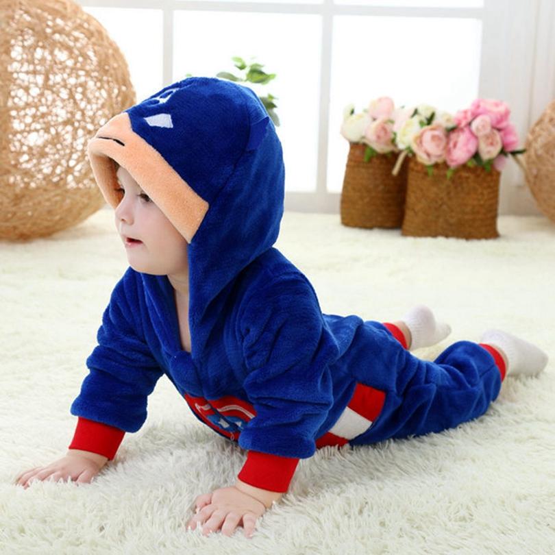 Bé Mỹ Thuyền Trưởng Quần Áo Dài Tay Có Bé Rompers Áo Liền Quần cho Bé Trai Bé Gái Trẻ Sơ Sinh Áo Liền Quần