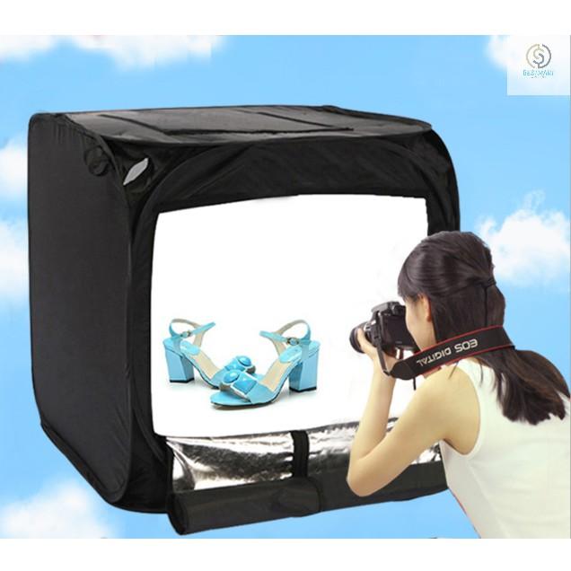 Bộ Hộp Chụp Sản Phẩm Kèm Hệ Thống Đèn Studio Box 80x80cm 5500K cao cấp