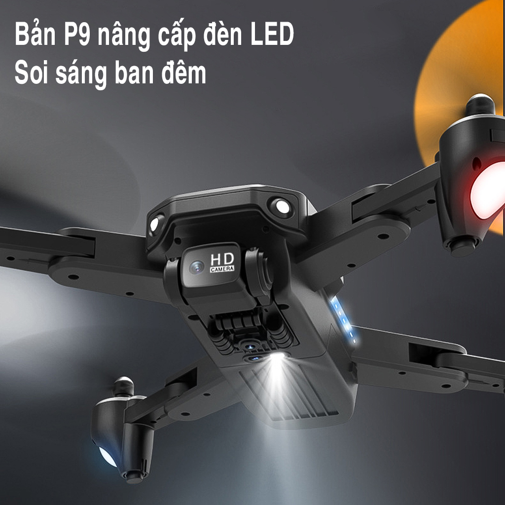 Máy Bay Điều Khiển Từ Xa Vinetteam Flycam P9 Camera Kép Quadcopter UAV Với Bản Nâng Cấp 720P/1080P/8K HD FPV GPS WiFi Cảm Biến Chướng Ngại Vật - Phân Khúc Giá Rẻ Cho Người Mới Bắt Đầu - Hàng Nhập Khẩu