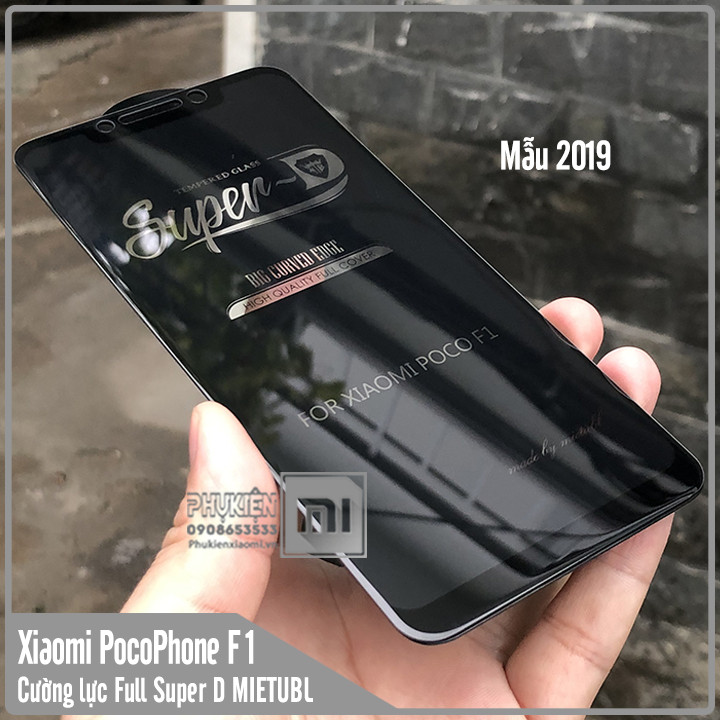 Kính cường lực Super D cho Xiaomi Poco Phone F1 Full viền Đen MIETUBL - Hàng Nhập Khẩu