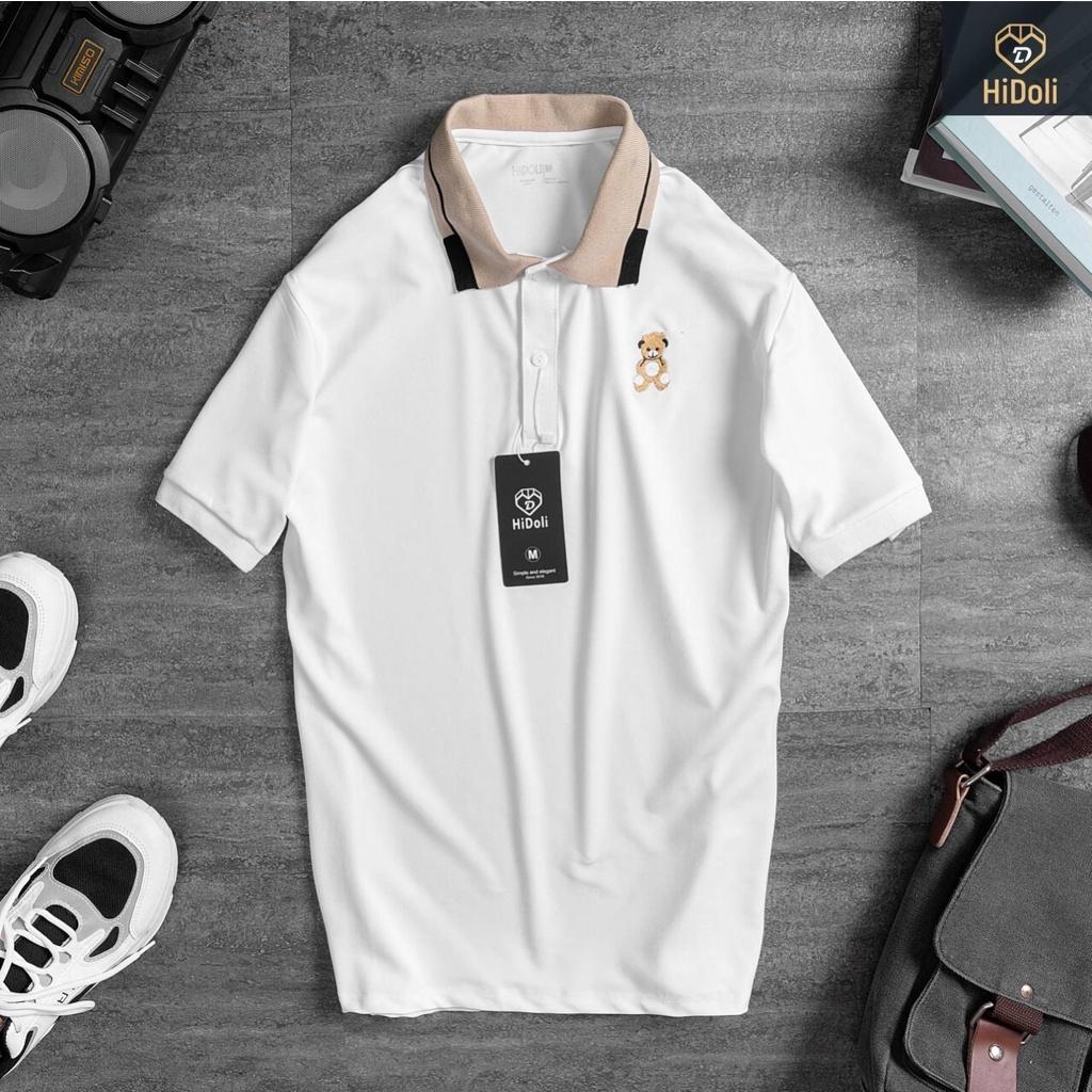 Áo thun nam polo thêu gấu basic cổ bẻ cao cấp vải POLY CÁ SẤU dày dặn thoáng mát trẻ trung năng động - SU 260