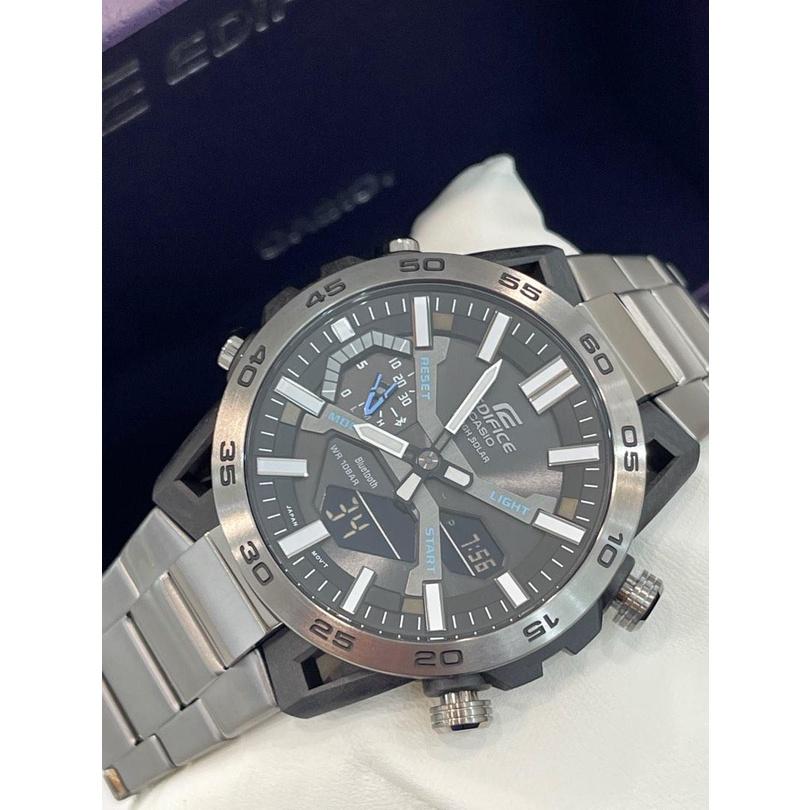 Đồng Hồ Nam Dây Thép Casio Edifice ECB-2000DC-1A Bluetooth Chính Hãng - Pin Năng lượng Mặt Trời - ECB-2000DC-1ADF