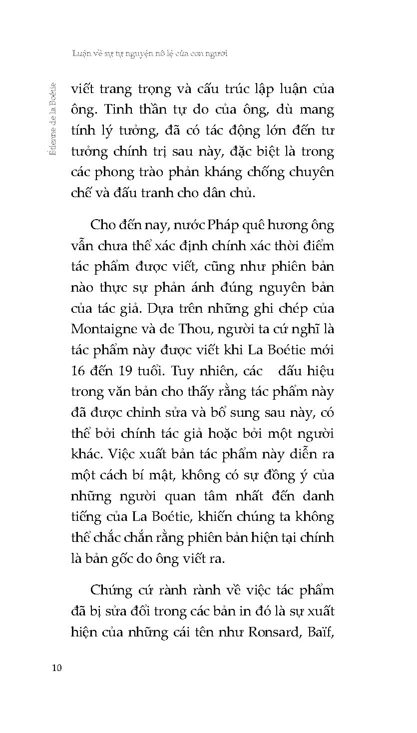 Sách - Luận Về Sự Tự Nguyện Nô Lệ Của Con Người
