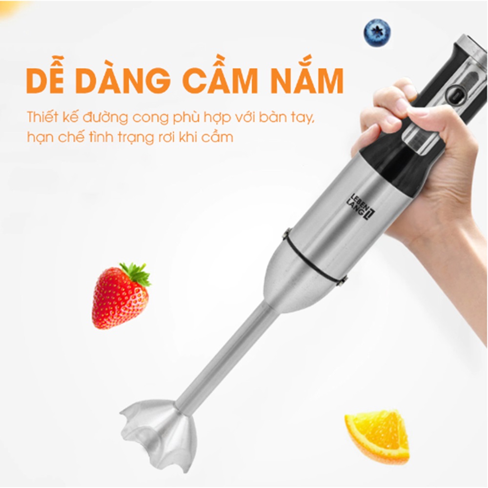 Máy xay sinh tố cầm tay Lebenlang LBL4589, công suất 1000W, nhỏ gọn, bảo hành 2 năm – Hàng Chính Hãng