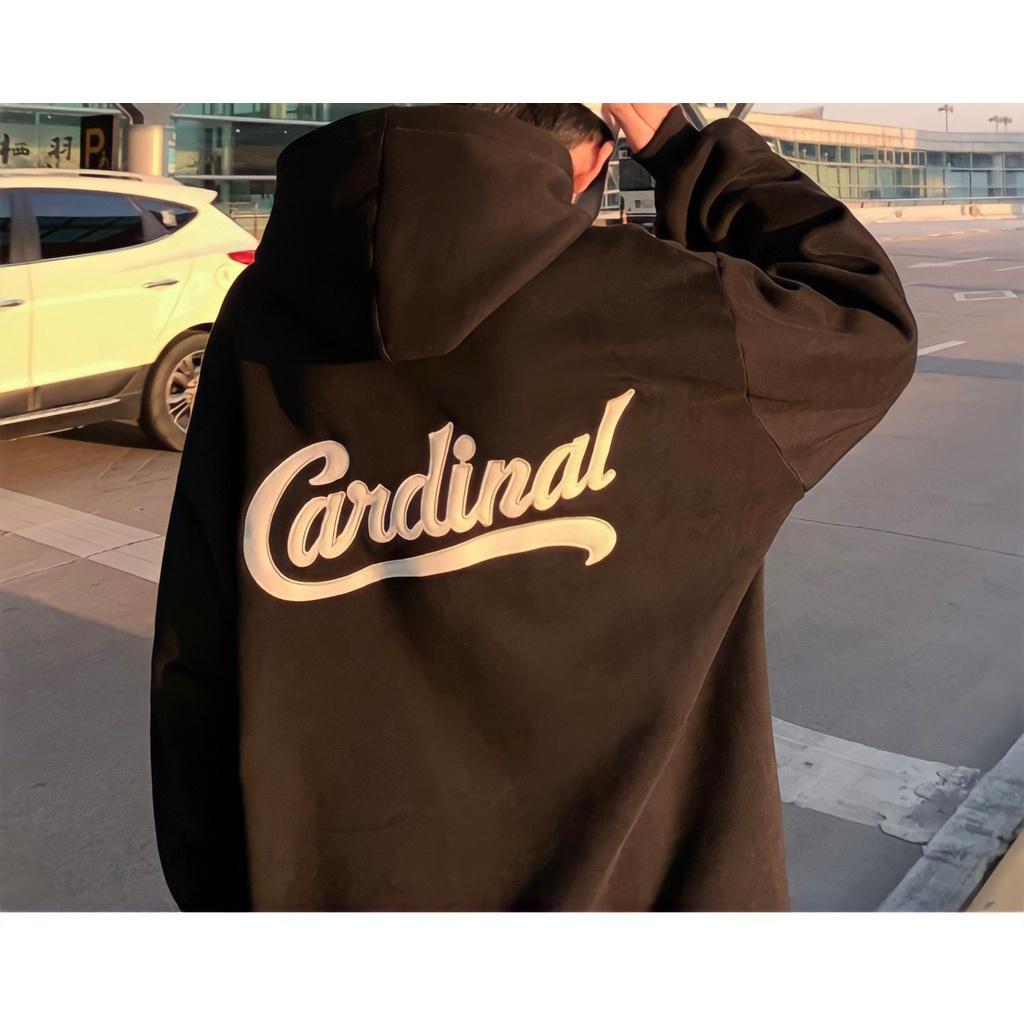 Áo Hoodie Nỉ Nam Nữ Unisex CARDINAL Dáng Rộng Mũ Trùm