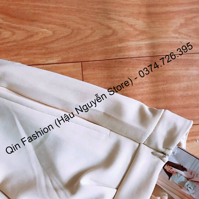Set 2 Món: Áo Cột Nơ Eo & Quần Ống Rộng - Hậu Nguyễn Store