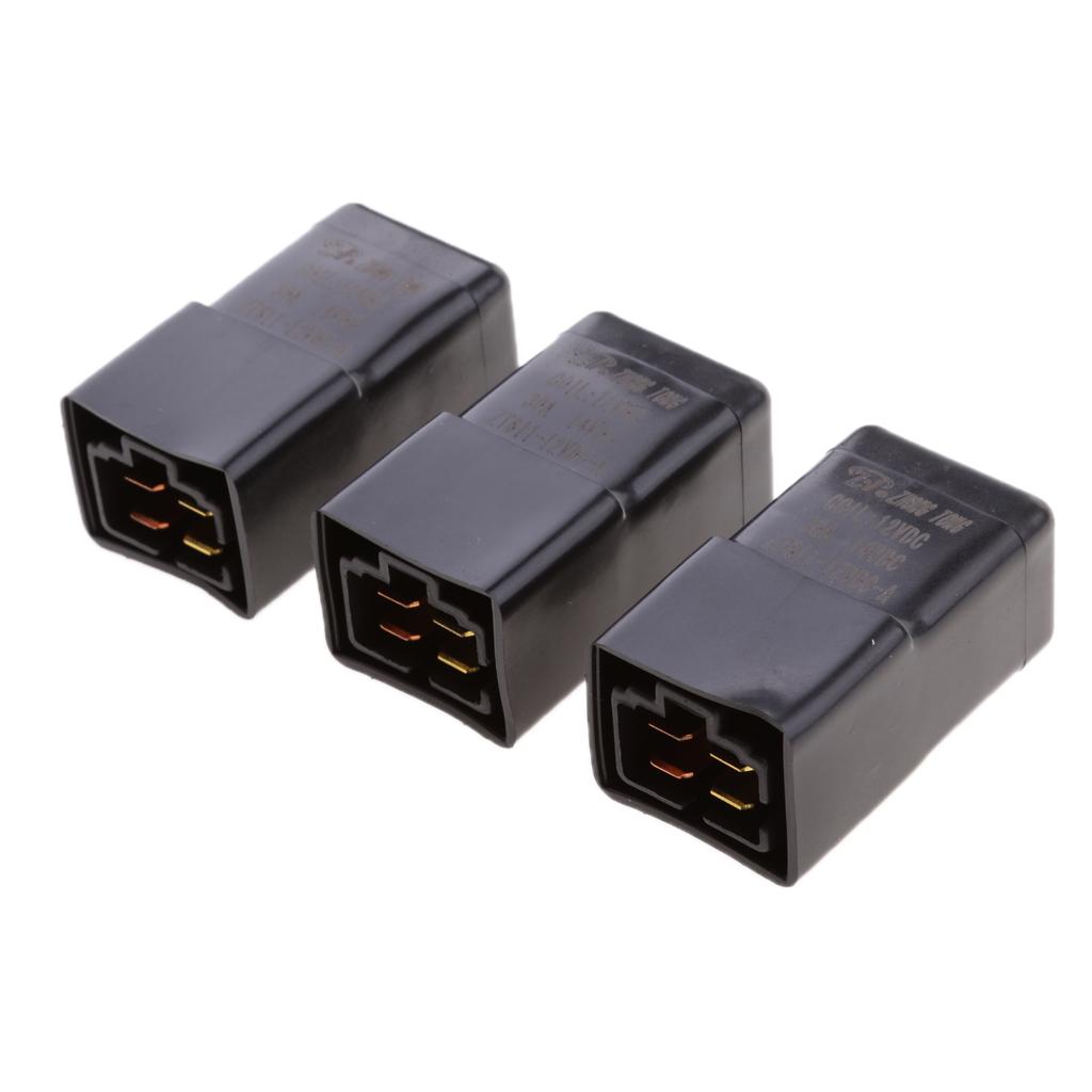 3pcs 12V 30A 4 Pin SPST Relay General Purpose Power Relay High Current