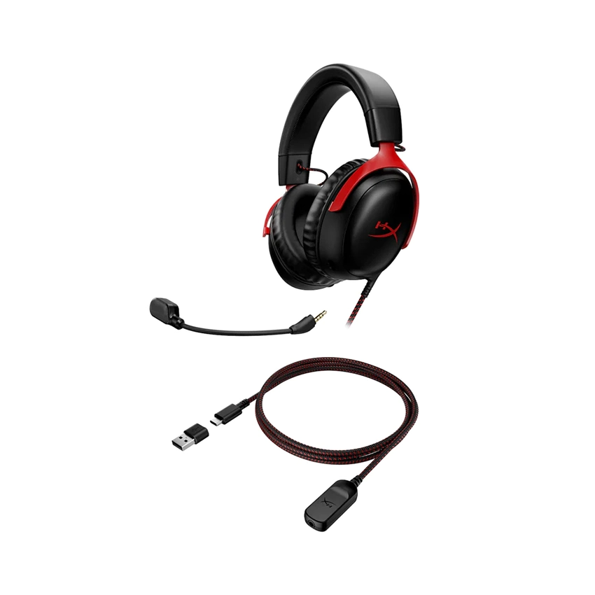 Tai nghe Gaming HyperX Cloud III (Black/Black Red) - Hàng chính hãng